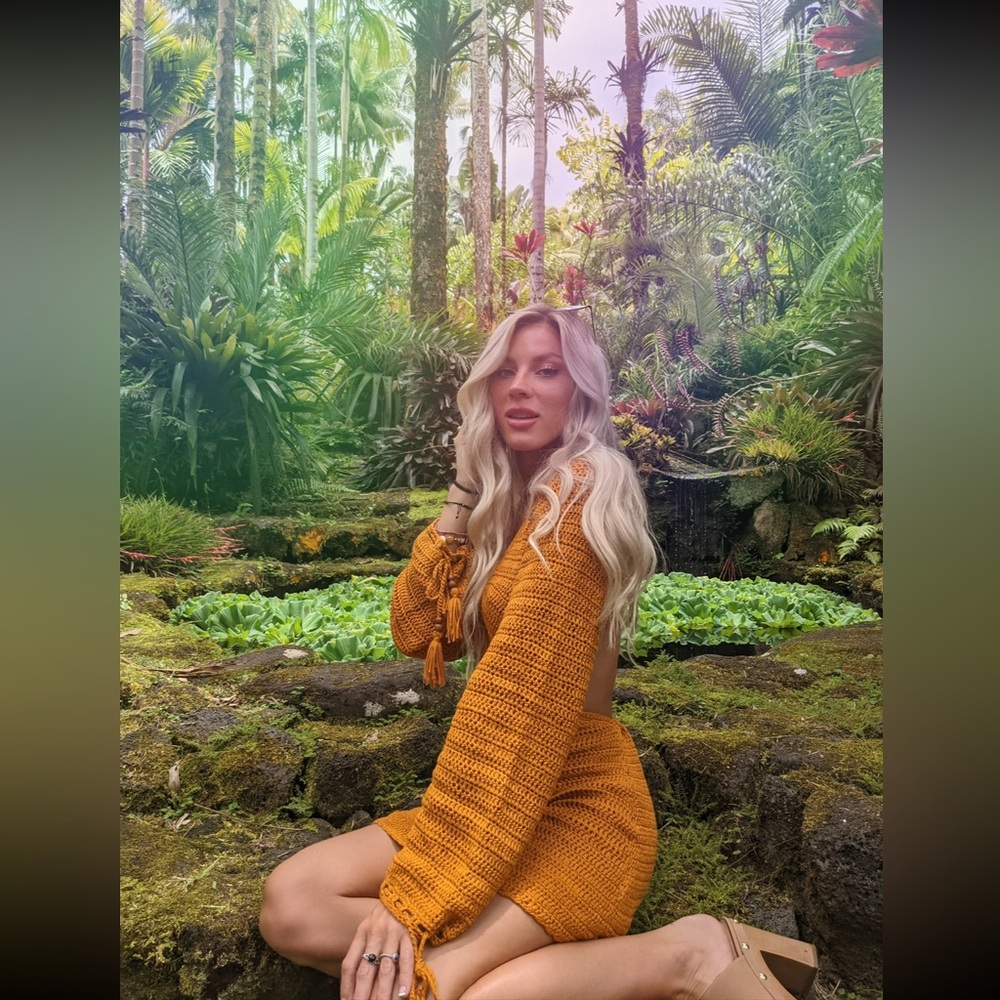 I wore this on Love Island! Beginning Boutique knit burnt orange dress 🍊
